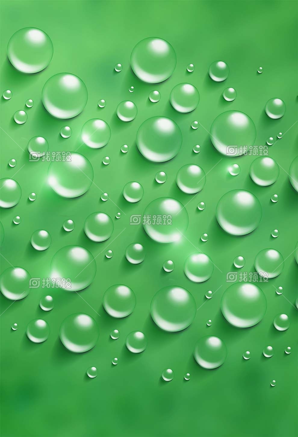 找预设网绿色水珠水泡透明元素psd2023年3月29日 2023011000152377