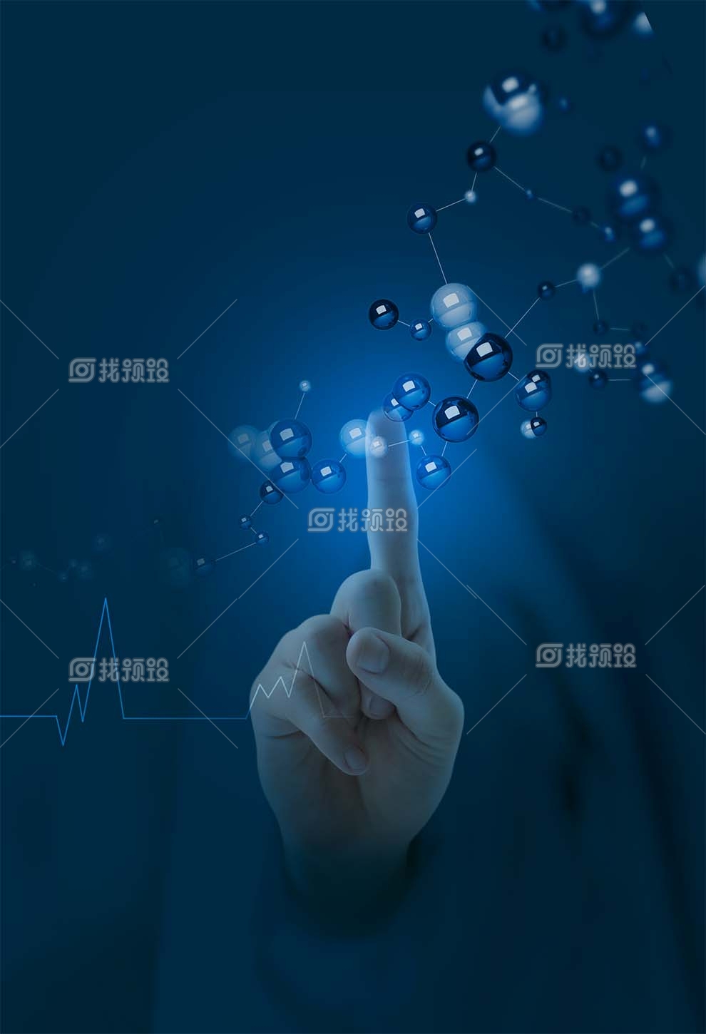 找预设网蓝色分子结构科技素材psd2023年3月29日 2023011113104026
